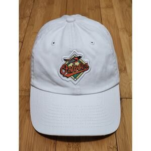 Mitchell & Ness MLB Baltimore Orioles Hat Cap Baseball White Strapback OSFM Logo